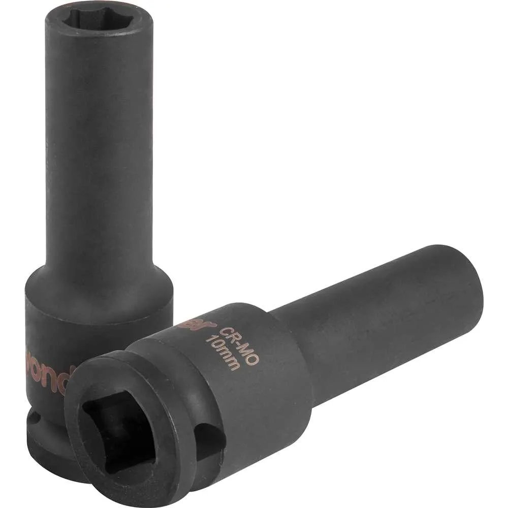 SOQUETE DE IMPACTO ENCAIXE 1/2 SEXTAVADO 10MM LONGO VONDER