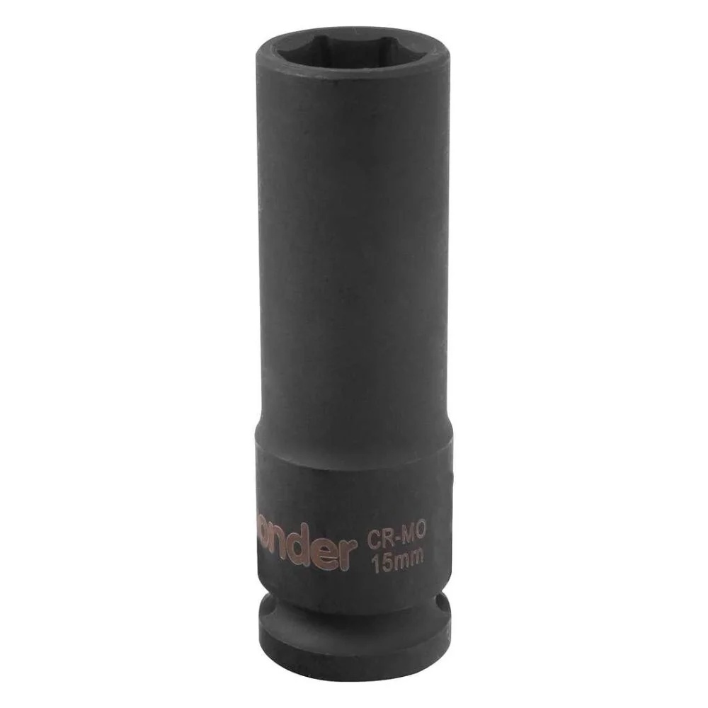SOQUETE DE IMPACTO ENCAIXE 1/2 SEXTAVADO 15MM LONGO VONDER