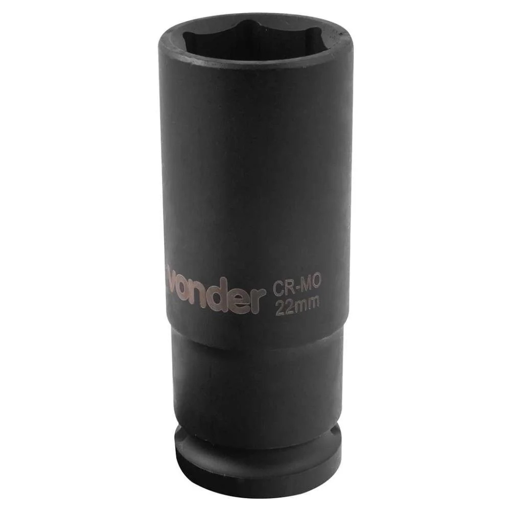 SOQUETE DE IMPACTO ENCAIXE 1/2 SEXTAVADO 22MM LONGO VONDER