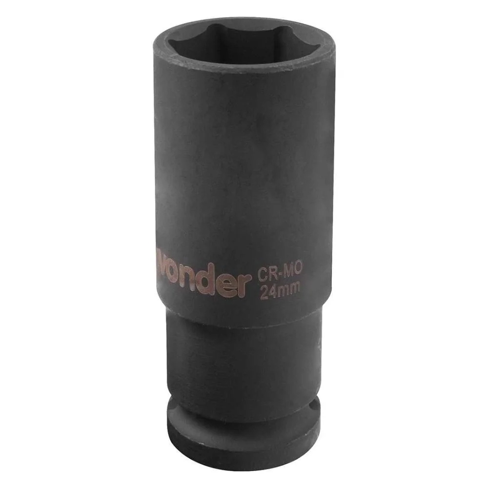 SOQUETE DE IMPACTO ENCAIXE 1/2 SEXTAVADO 24MM LONGO VONDER