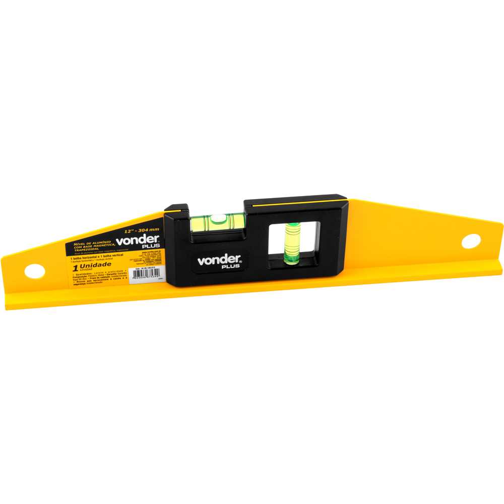 NIVEL DE ALUMINIO BASE MAGNETICA TRAPEZOIDAL 12