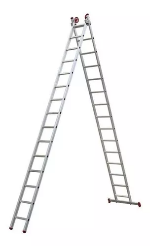 ESCADA EXTENSIVA DE ALUMINIO 02X15 DEGRAUS BOTAFOGO