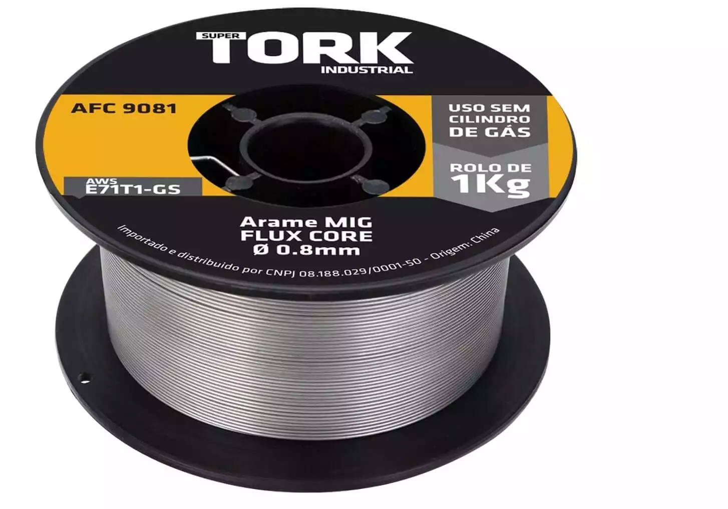 ARAME PARA SOLDA MIG 0,8 ROLO COM 01KG A/C SEM GAS TORK