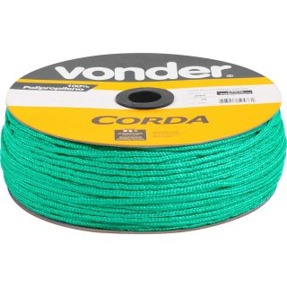 CORDA PP TRANCADA 4MM ROLO C/360M VERDE VONDER