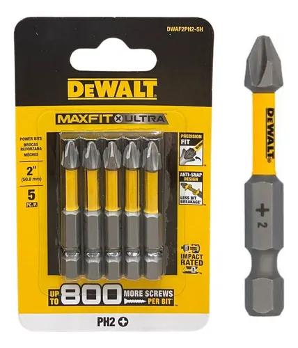 JOGO DE BITS PHILLIPS N2 05 PECAS MAXFIT DWAF2PH2 5H DEWALT