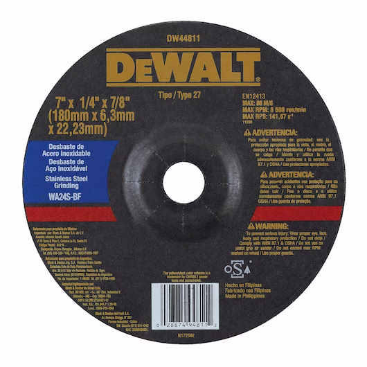 DISCO DE DESBASTE 180X6,4MM 7X1/4