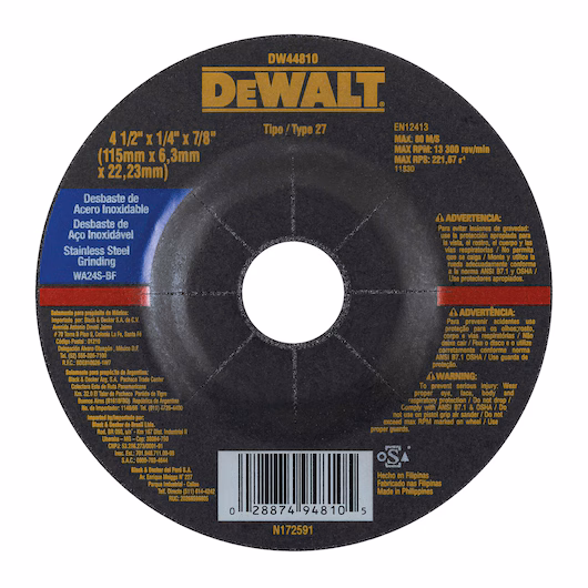 DISCO DE DESBASTE 115X6,3MM 4.1/2X1/4
