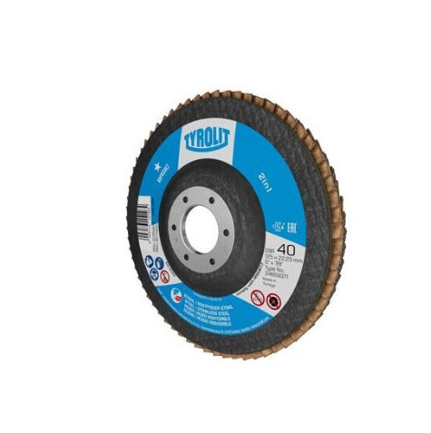 DISCO FLAP 178MM GRAO 120 PLASTICO RETO 28N BASIC TYROLIT