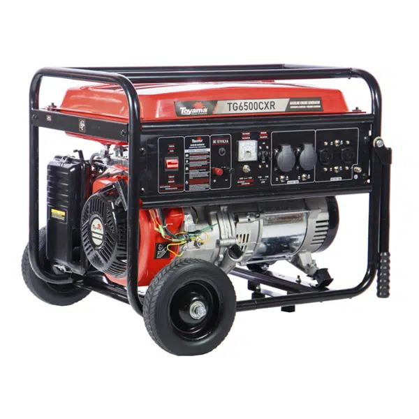 GERADOR A GASOLINA 4T MONOFASICO 6,0 KVA BIVOLT COM RODAS TOYAMA