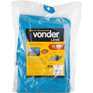 LONA DE POLIETILENO 03X02M 100 MICRA AZUL VONDER LEVE