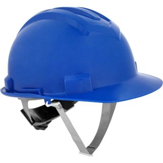 CAPACETE DE SEGURANÇA AZUL ESCURO COM JUGULAR E SUSPENSÃO COM CATRACA VONDER PLUS