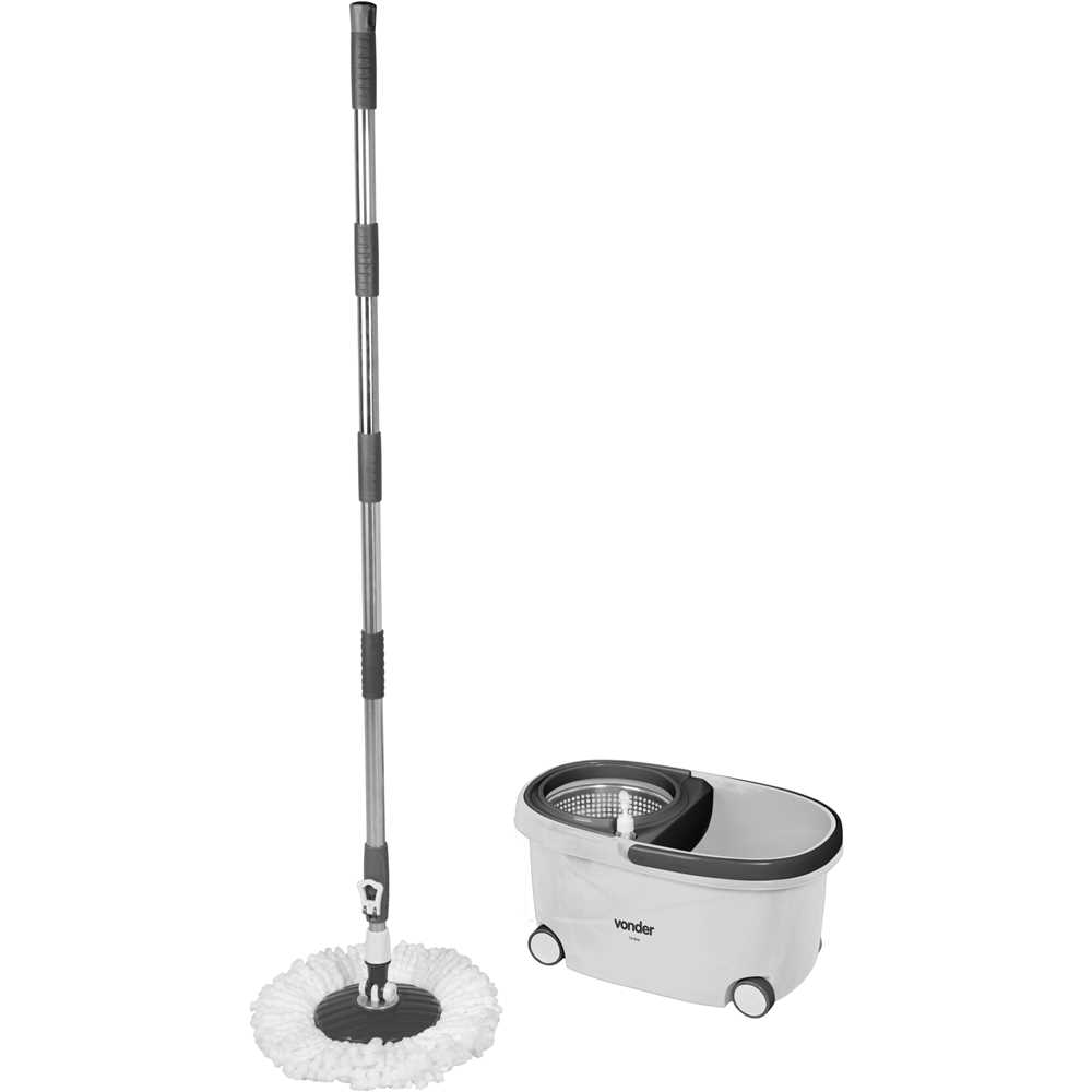 RODO MOP GIRATÓRIO COM CESTO EM AÇO INOX VONDER