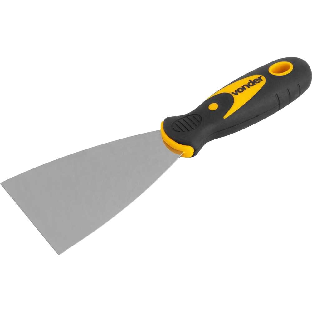 ESPATULA DE ACO C/CABO EMBORRACHADO 07,6CM VONDER