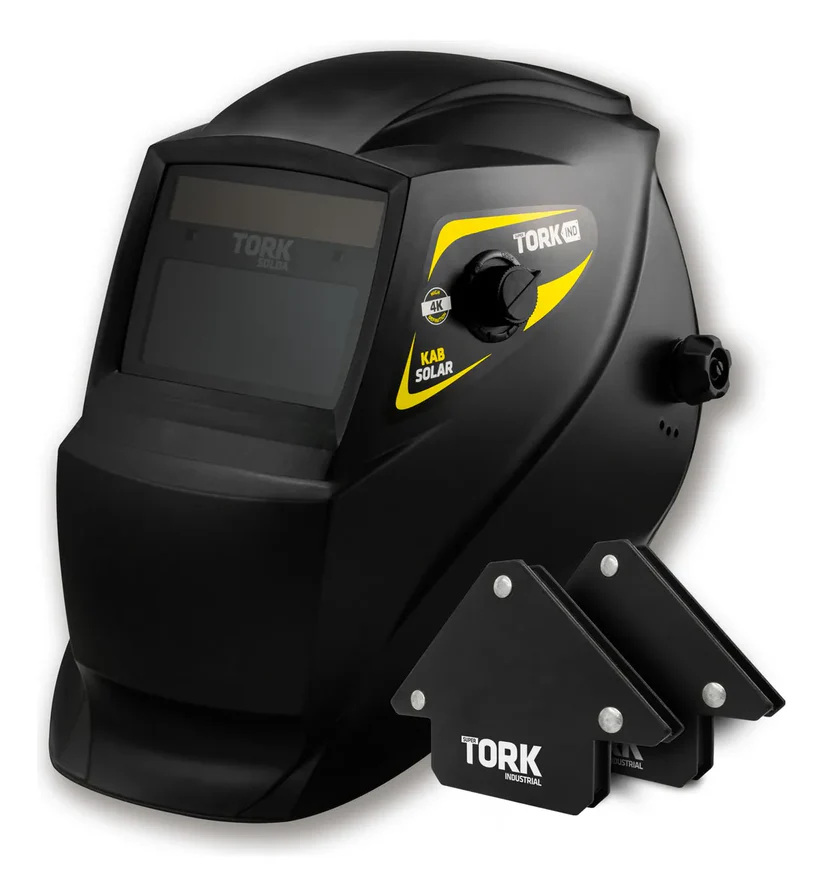 KIT MÁSCARA DE SOLDA KAB SOLAR + 2 LENTES, 2 ESQUADROS 12KG E 1 BATERIA COMB-901/2X12 TORK