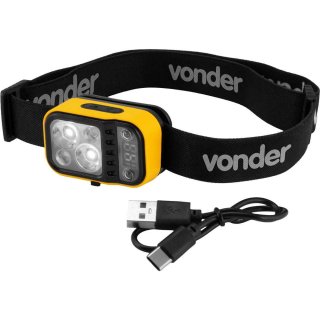 LANTERNA PARA CABEÇA RECARREGÁVEL COM 4 LED LCV220 VONDER