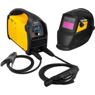 MÁQUINA PARA SOLDA INVERSORA ELETODO/TIG 200 AMPERES IM228 BIV+ MÁSCARA PARA SOLDA COM ESCURECIMENTO AUTOMÁTICO VONDER
