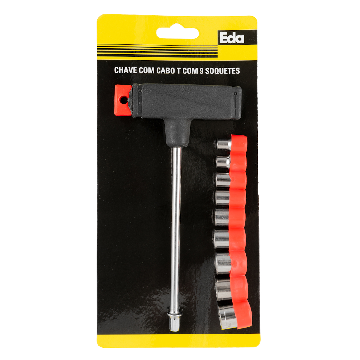 JOGO CHAVE FENDA COM 9 SOQUETES 5-13MM EDA