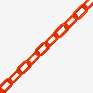 CORRENTE PVC 10MM  ELO GRANDE VERMELHA PLASTCOR
