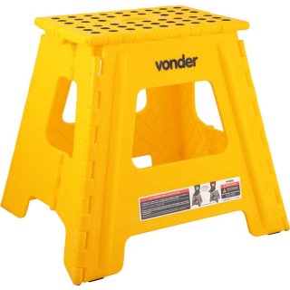 BANQUETA PLÁSTICA DOBRÁVEL 360MM AMARELA VONDER