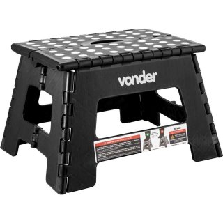 BANQUETA PLÁSTICA DOBRÁVEL 220MM PRETA VONDER