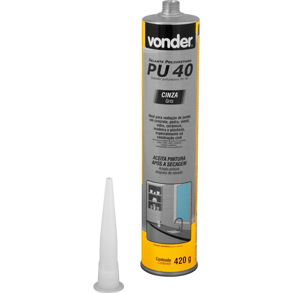ADESIVO POLIURETANO CINZA 420G PU40 VONDER