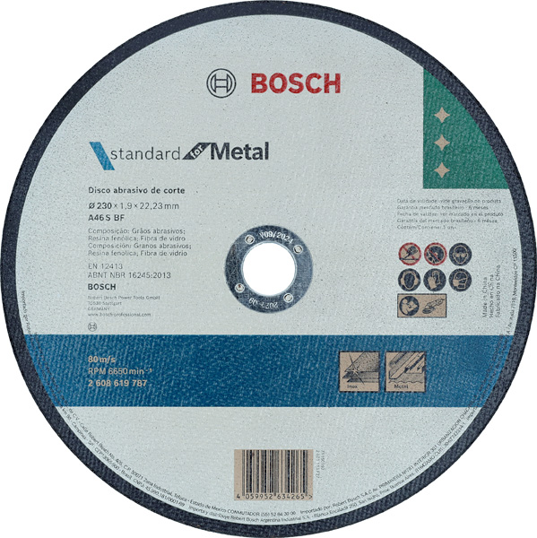 DISCO DE CORTE 230X1,9MM 9X5/64