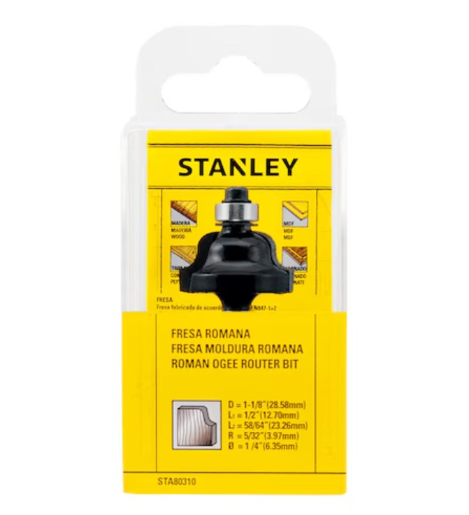 FRESA MOLDURA ROMANA 1-1/4X9/16 HASTE 1/4 STANLEY