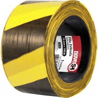 FITA ZEBRADA PARA SINALIZAÇÃO 70MMX100M NOVE54
