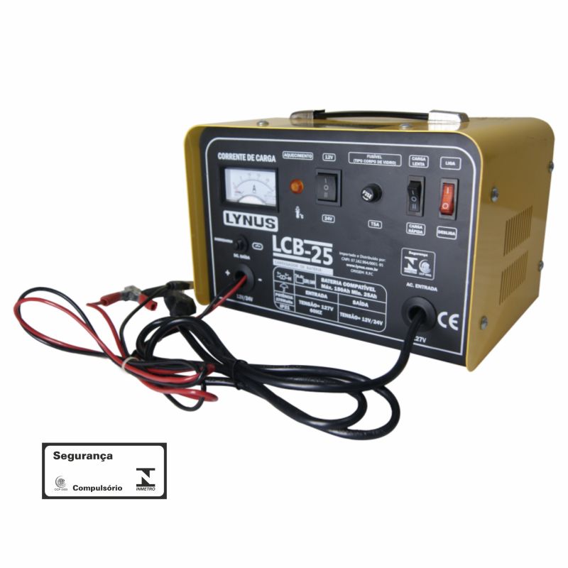 CARREGADOR DE BATERIA PORTATIL LCB-25 127V LYNUS