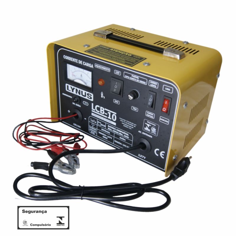 CARREGADOR DE BATERIA PORTATIL LCB-10 220V LYNUS