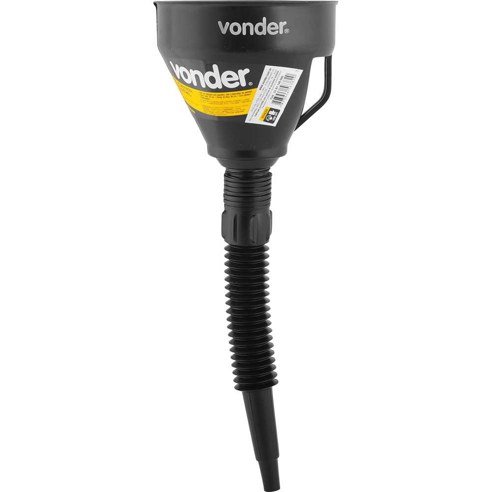 FUNIL PLASTICO FLEXIVEL PRETO 140MM  VONDER