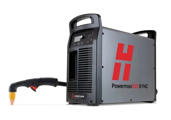 MÁQUINA PARA CORTE PLASMA 105A POWERMAX105 SYNC CSA CPC COM TOCHA 7,6M MECANIZADA HYPERTHERM