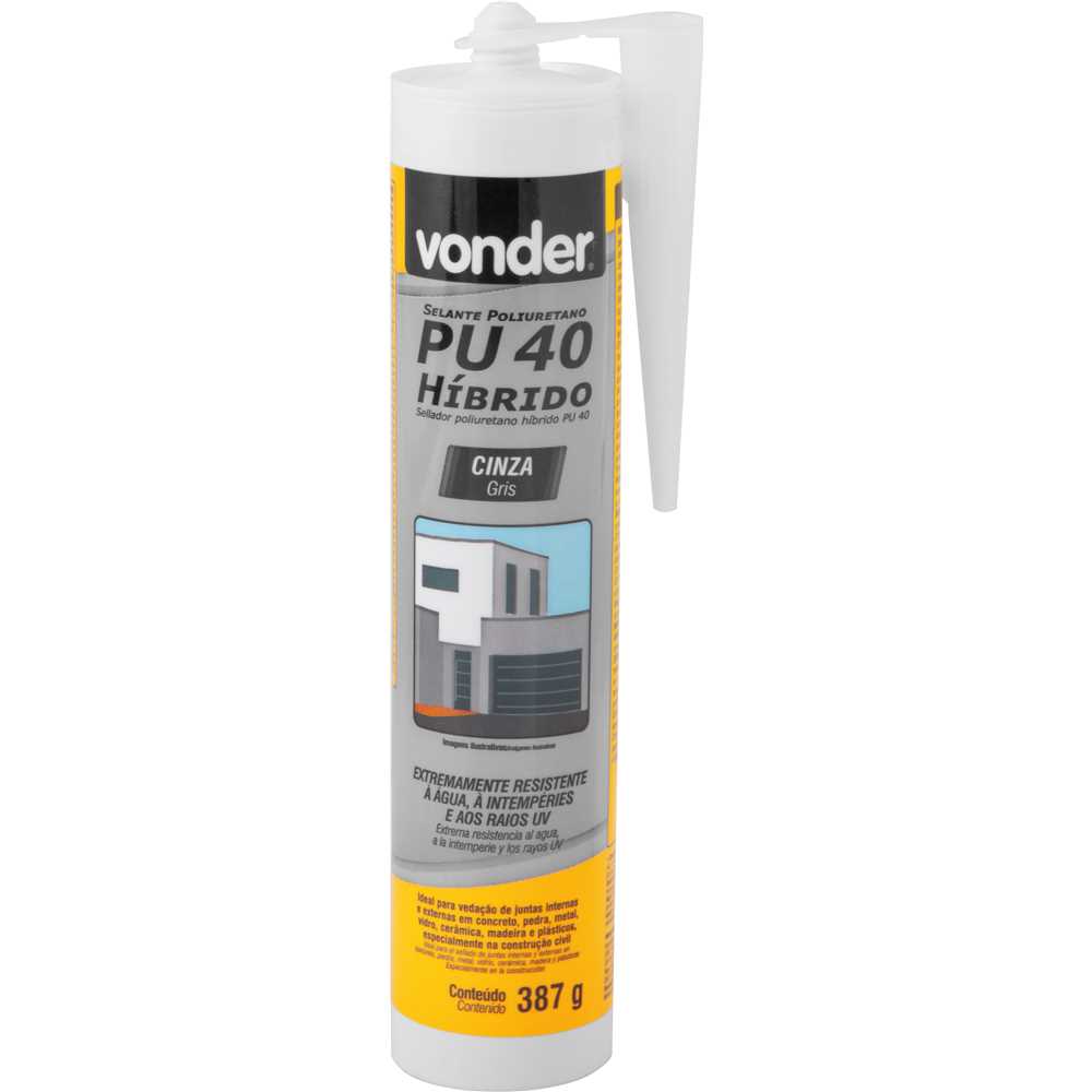 ADESIVO POLIURETANO CINZA 387G PU40 HÍBRIDO VONDER