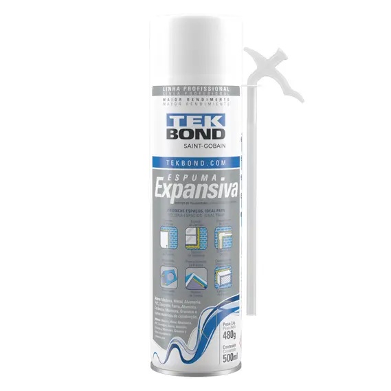 ESPUMA EXPANSIVA DE POLIURETANO 500ML PROFISSIONAL TEKBOND