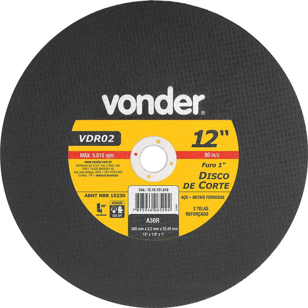 DISCO DE CORTE 300X3,2X25,4MM 12X1/8X1