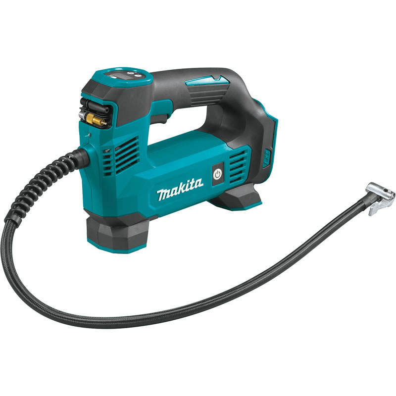 COMPRESSOR DE AR AUTO 18V 120PSI COM BATERIA E CARREGADOR PORTÁTIL MAKITA