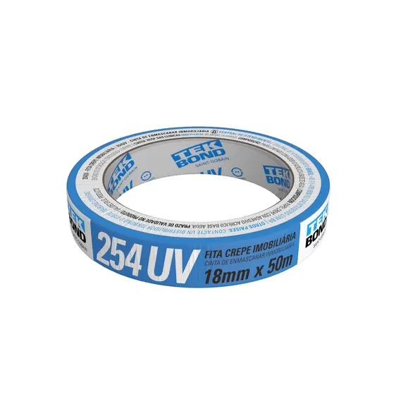 FITA CREPE 18MMX50M IMOBILIÁRIA 254 UV AZULTEKBOND