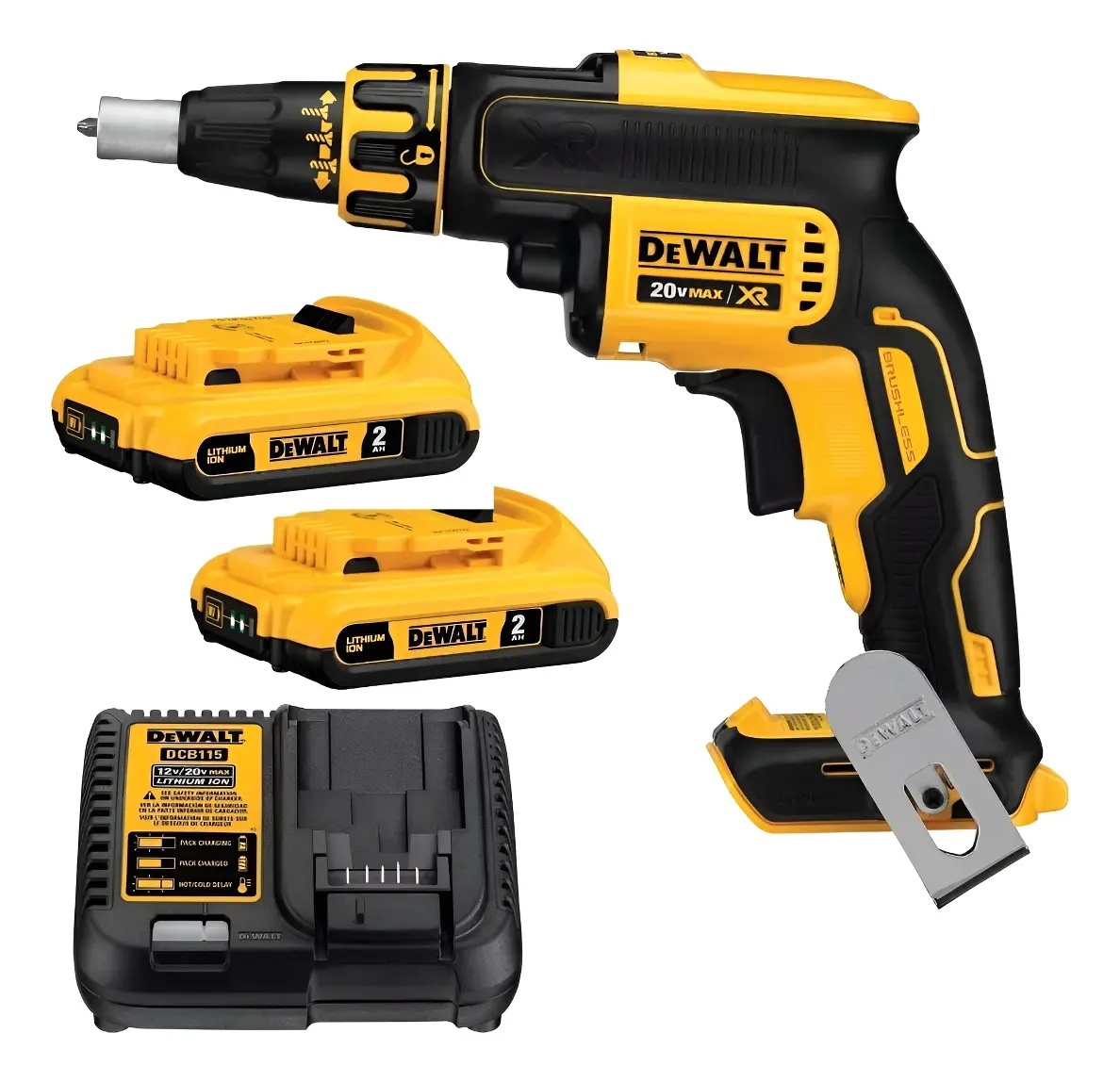 PARAFUSADEIRA PARA DRYWALL BAT 20V DCF620D2 COM 2 BATERIAS E CARREGADOR DEWALT