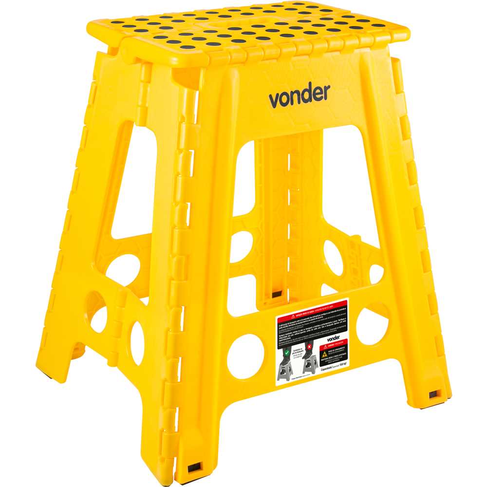 BANQUETA PLÁSTICA DOBRÁVEL 4500MM AMARELA VONDER