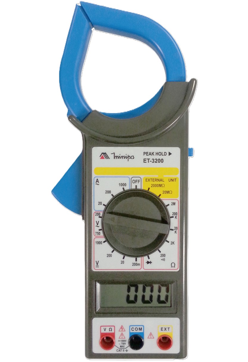 ALICATE AMPERIMETRO DIGITAL 1000A ET3200 MINIPA