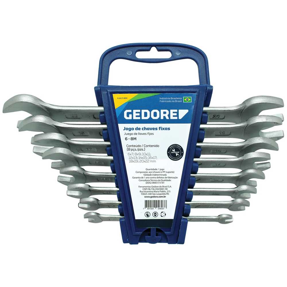 JOGO DE CHAVE FIXA 6-22MM 6-8M GEDORE