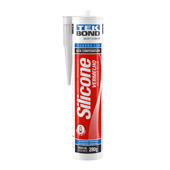 SILICONE ALTA TEMPERATURA 280G VERMELHO TEKBOND