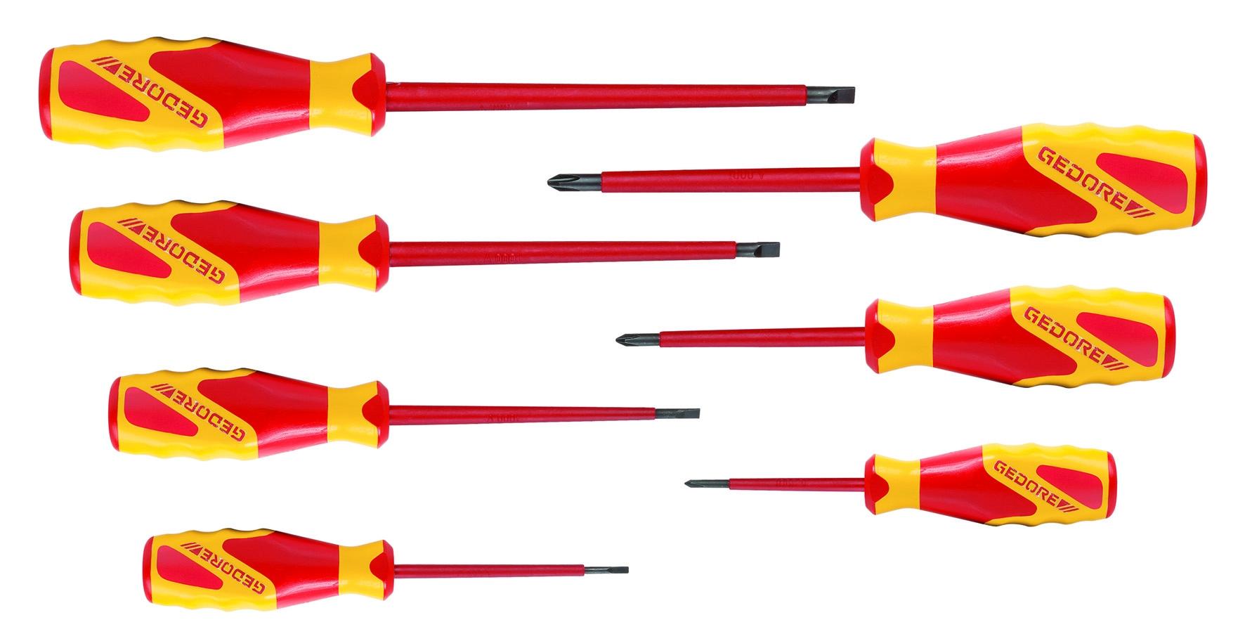 VDE JOGO CHAVE DE FENDA COM 7 PECAS GEDORE 2170-2160PH-077