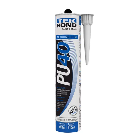 ADESIVO POLIURETANO BRANCO 420G PU40 TEKBOND