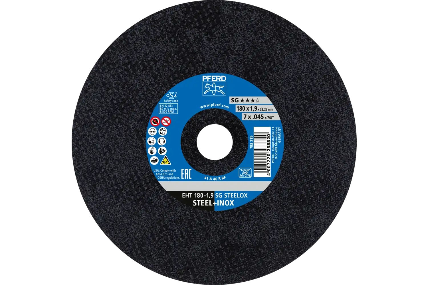 DISCO DE CORTE 180X1,9MM 7X5/64