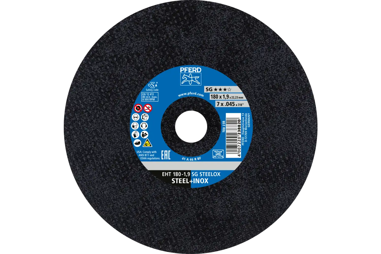 DISCO DE CORTE 180X1,9MM 7X5/64