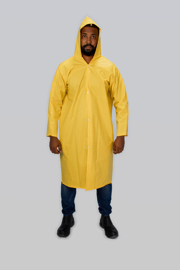 CAPA DE CHUVA PVC COM FORRO TAMANHO G AMARELA VM