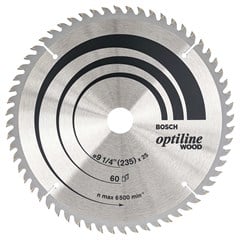 DISCO PARA SERRA CIRCULAR COM VID 235MM 60 DENTES BOSCH