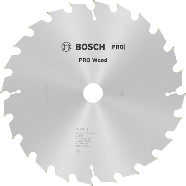 DISCO PARA SERRA CIRCULAR COM VID 230MM 24 DENTES BOSCH