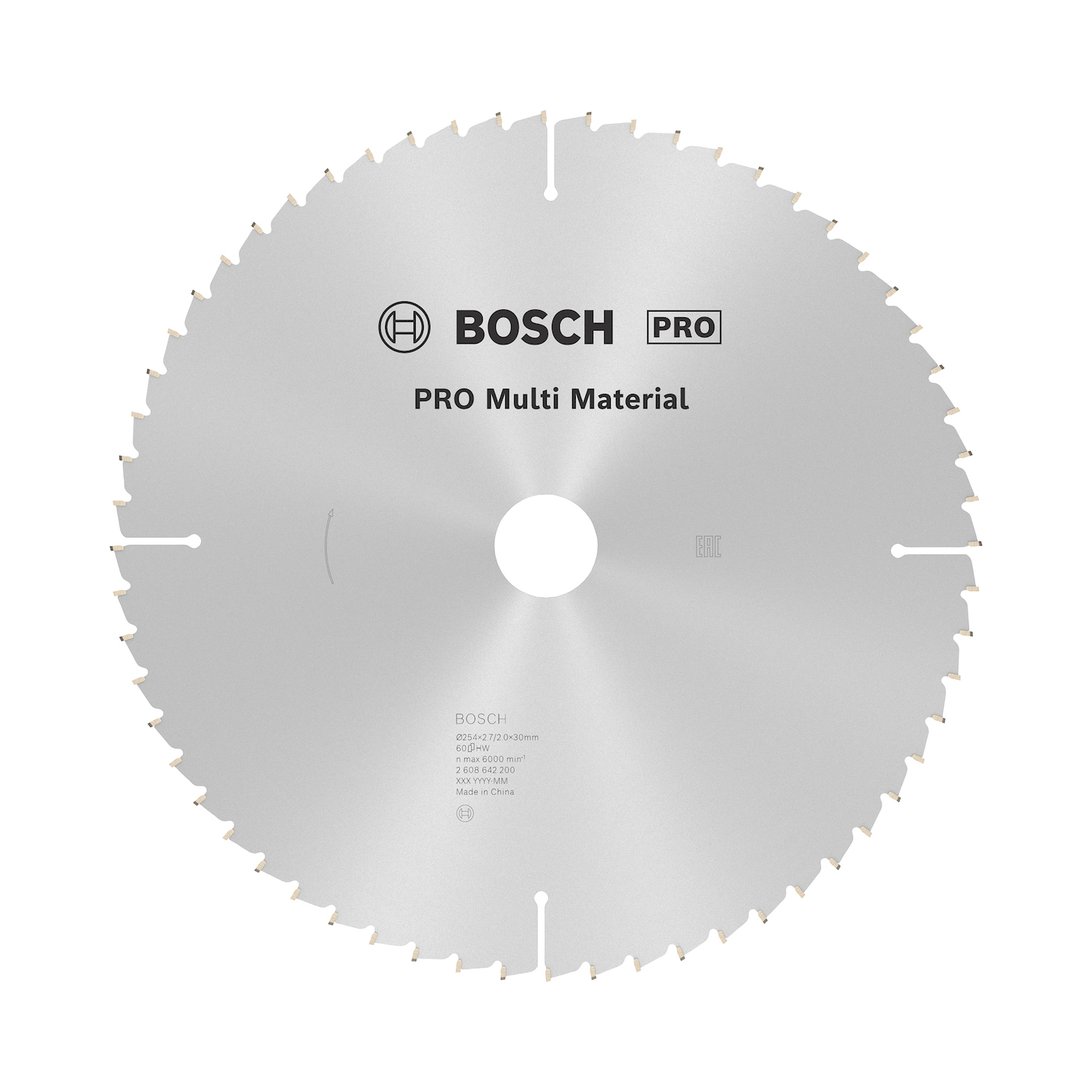 DISCO PARA SERRA CIRCULAR COM VID 250MM 60 DENTES MULT BOSCH